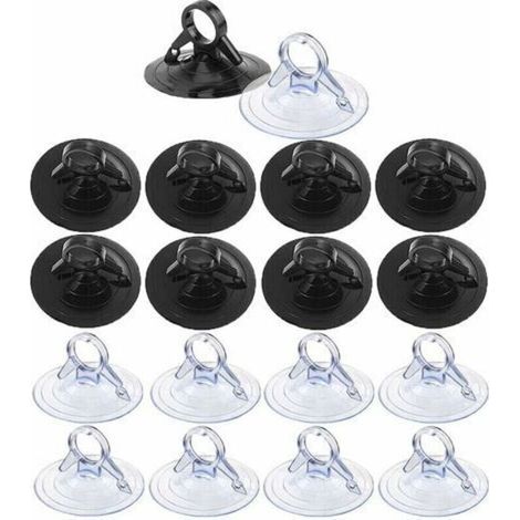 Ventouse 45 mm, 60 ventouses transparentes, ventouse de voiture sans crochets, petite ventouse transparente pour pare-soleil de voiture, cuisine, salle de bain, miroir mural, (1/4)