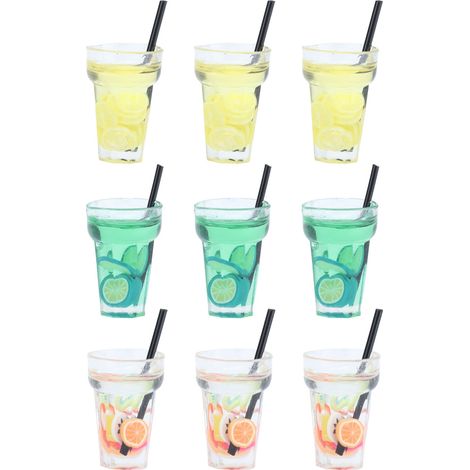 Mini bouteilles et gobelets de jus pour maison de poupée, accessoires de jeu d’imitation miniature (1/5)