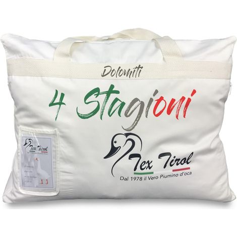 PIUMINO oca TEX TIROL © DOLOMITI 4 stagioni 50% PIUMINO OCA / 50% PIUMA OCA tutte le misure Cm. 155X200