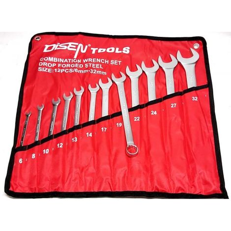 SET CHIAVI COMBINATE STELLA E FISSA 12pz DA 6-32mm ACCIAIO KIT (1/5)