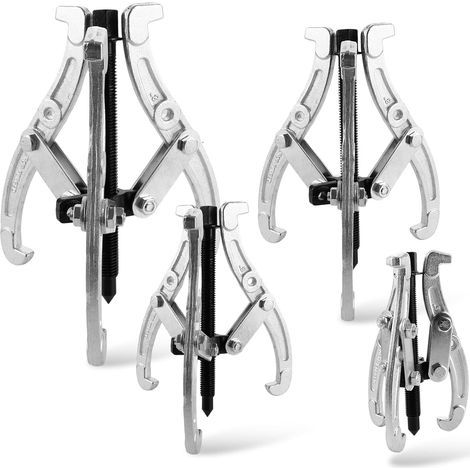 Lot de 4 extracteurs de roulement à billes - 75 mm/100 mm/150 mm/200 mm - Extracteur de roulement - Extracteur de roulement - Extracteur de griffes à 3 bras - Extracteur intérieur (1/4)