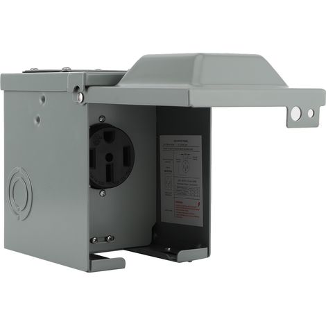 Boîtier de prise électrique étanche 50 A 125 V/250 V pour camping-car, caravane et voiture électrique (1/5)