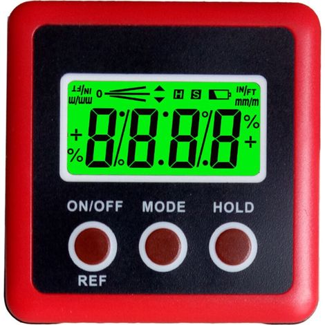 Outil de recherche d'angle magnétique pour scie à table magnétique - Inclinomètre numérique - 0 sur 90 degrés Angle Cube Rapporteur numérique Jauge (1/3)
