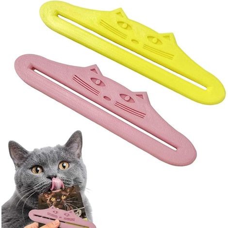 Lot De 2 Distributeurs De Nourriture Pour Chats Exprimé De Friandises Pour Chats, En Plastique Pour Maison, Voyage, Camping, Refuge (1/5)