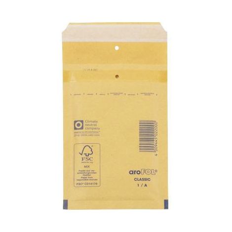AROFOL Luftpolstertasche aroFOL® classic Standard 1/A Adhäsionsverschluss mit HaftklebungLochung für Klammer Papier braun 200 St./Pack. (1/2)