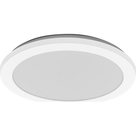 OSRAM Applique et plafonnier LED ORBIS Disc, 22 W, 1800 lm, 3000/4000 K, réglable par interrupteur mural via Click CCT, 30 cm de diamètre, protection IP44 pour salle de bain, vis/chevilles incluses (1/5)