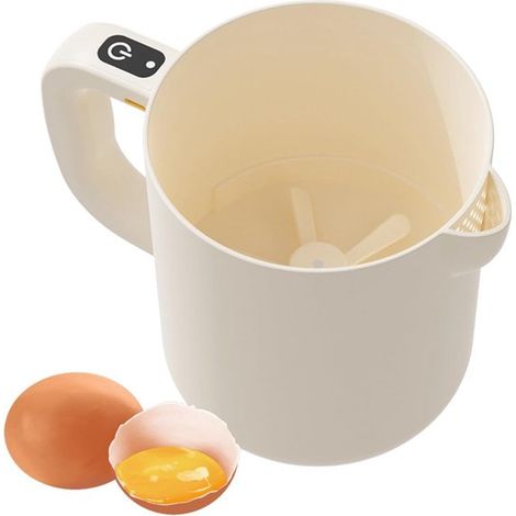 Frullatore elettrico da cucina - Frusta ricaricabile - Per cuocere e mescolare - Senza fili e portatile - Capacità 1 litro - Beige (1/5)