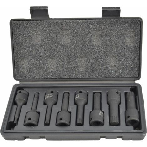 AWTOOLS KLUCZE UDAROWE TRZPIENIOWE SPLINE 8szt. BLACK LINE