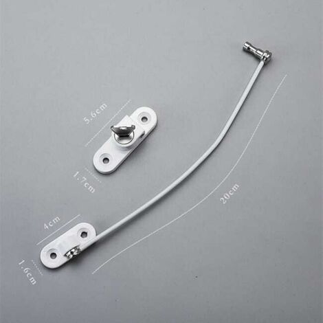 4pcs Entrebâilleur Fenêtre Porte Restricteur de Porte de Fenêtre Verrou UPVC Verrouillage de Limite Sécurité Câble Serrure de Limite Avec Clé et Vis (1/4)