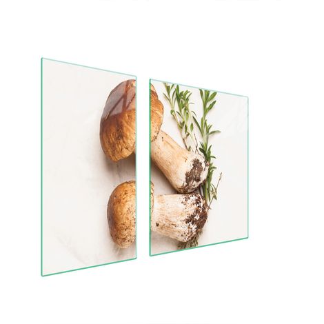 GLASSCHUTZPLATTE FÜR HERD 90x52 PILZE