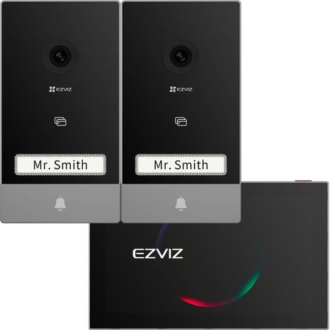 Visiophone - EZVIZ - HP7- 2 ENTRY KIT - 2 platines de rue - Ecran intérieur