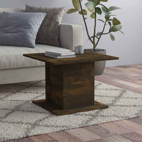 vidaXL Table basse chêne fumé 55,5x55,5x40 cm bois d'ingénierie (1/5)