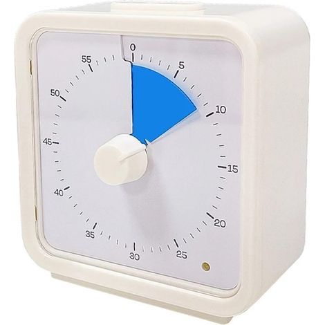 Visueller 60-Minuten-Timer – Lautstärke einstellbar – magnetischer Countdown, geeignet für Kinder und Erwachsene – ideal für Zuhause, Schule und Büro – blau