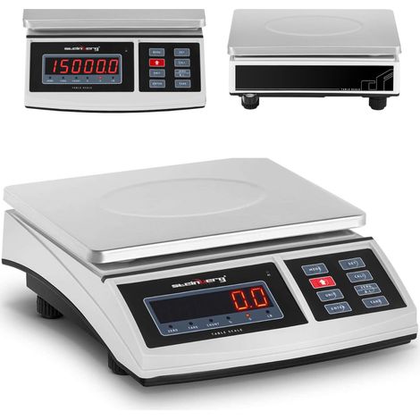 Plattform für Briefwaagen 21 x 27 cm, Batterie + Netzteil, 15 kg / 0,5 g (1/5)