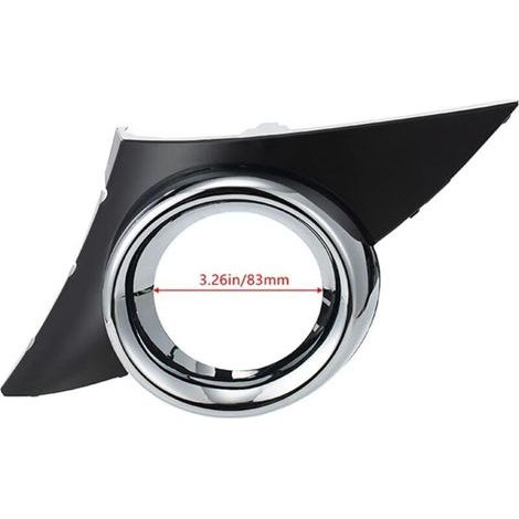 Couvercle Antibrouillard Avant Droit de Voiture Chrome Phares Antibrouillard Cadre Gril Accessoires Auto pour 207 2006-2009