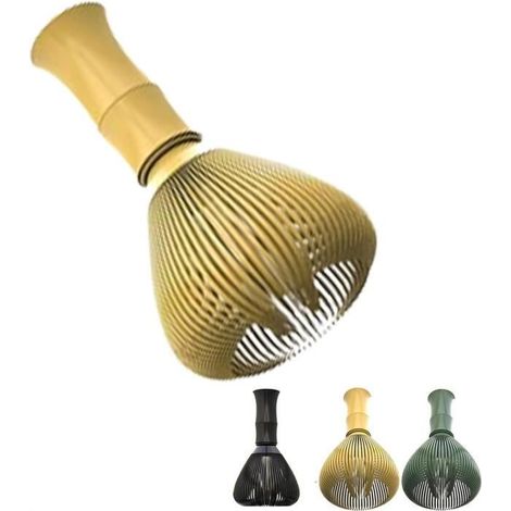Fouet à Matcha en silicone, fouet à Matcha de qualité alimentaire, fouet à poudre de thé vert Matcha, facile à nettoyer (Jaune) (1/4)