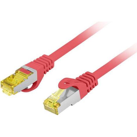 Cable de conexión Lanberg FTP cat.6A 0,5 m LSZH CU fluke aprobado rojo (1/3)