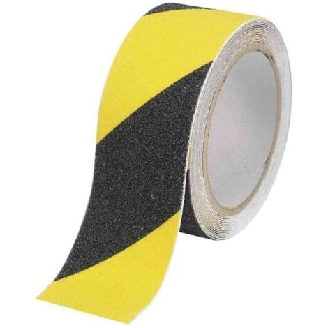 Bande Antidérapante Adhésive pour Escaliers, 5cm10m, Ruban Adhésif de Sécurité, Ruban Adhésif Antidérapant Jaune Noir, Rubans d'Avertissement, Marquage de Sécurité, Jaune Noir