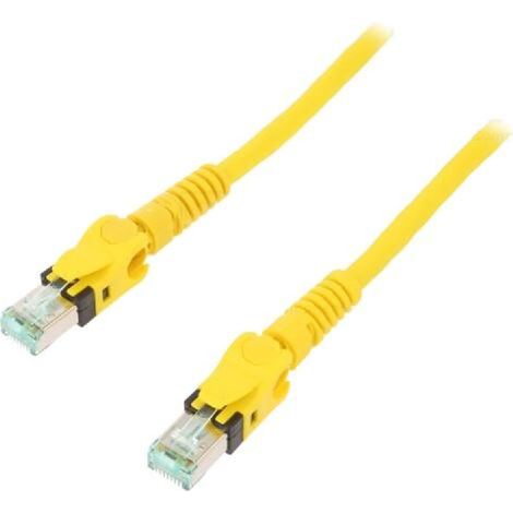 Cable reseau RJ45 male S-FTP Cat 6a jaune - 10m