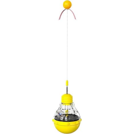 Leckerli-Spielzeug für Katzen, lustiges Futterspielzeug, lustiger Leckerli-Spender, Leckerli-Ball für Hunde und Katzen-Yellow (1/4)