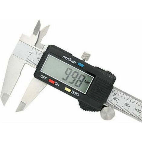 [NON UTILIZZATO] Calibro digitale, calibro digitale elettronico a grande schermo in acciaio inossidabile, precisione 0,01 mm (0-300 mm)