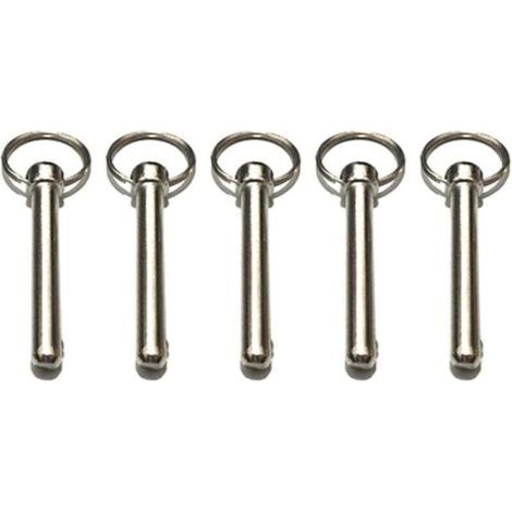 Perni a sgancio rapido, perno di bloccaggio da 8 mm con estremità a sfera a molla, accessori di bloccaggio, ferramenta nautica, perno per tendalino, diametro 8 mm, lunghezza totale 72 mm