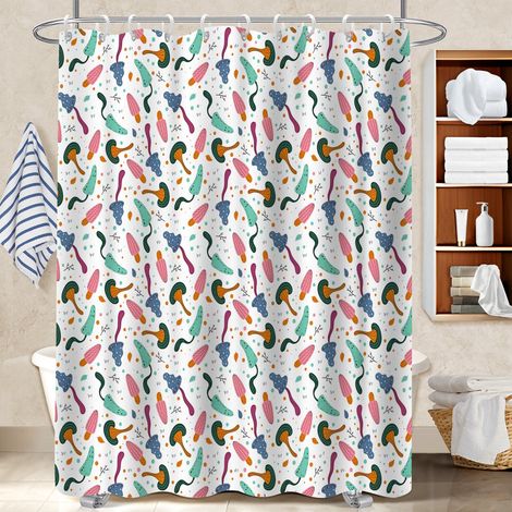 Rideau de douche 180x180 déco d‘intérieur voile de douche pour une petite salle de bain (1/5)