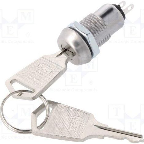 Interruttore a chiave ON-OFF a 2 posizioni 1A/125Vac