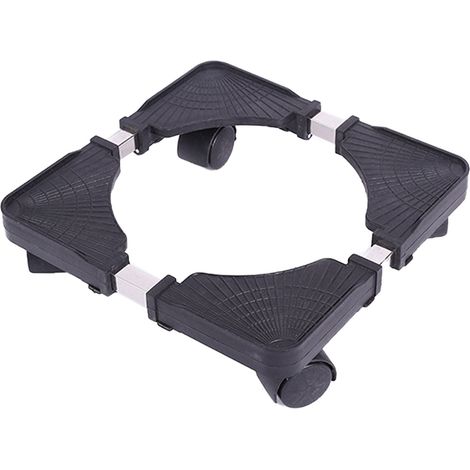 Support plante sur roulettes polyvalent réglable socle plastique pour pot fleur et bouteille gaz salon jardin cour 600g (1/4)