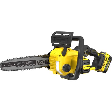 STANLEY FATMAX V20 - Motosierra 30 cm BRUSHLESS 18V - 1 x 4 Ah - SFMCCS730M1-QW