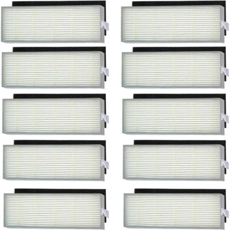 Lot de 10 éponges + 10 filtres pour robot de nettoyage ILIFE - Filtre HEPA pour aspirateur Chuwi Ilife A4 A4S A6 (1/5)