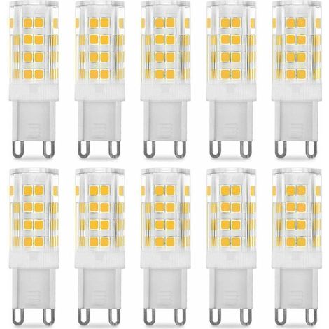 Pack of 10 G9 5W LED Bulbs, 40W Equivalent, Warm White 3000k, 220-240V, 360° Beam Angle (1/4)