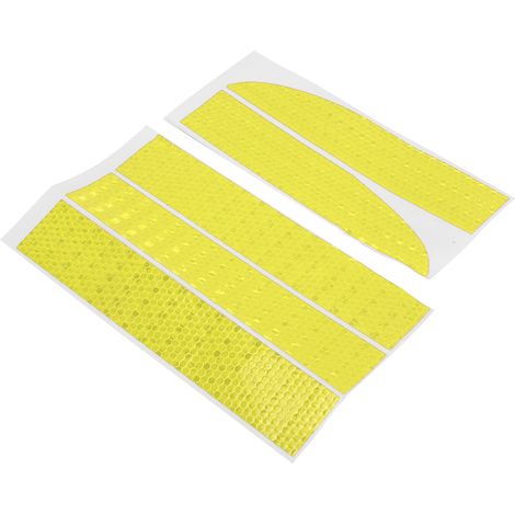 5 autocollants bandes réfléchissantes haute visibilité, jaune fluo, imperméables, universels, pour sécurité nocturne (1/5)