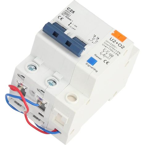 Interrupteur différentiel 1P+N 25 A 0,030 A 6 KA Classe C - Protection électrique pour éviter les décharges et les courts-circuits. (1/4)