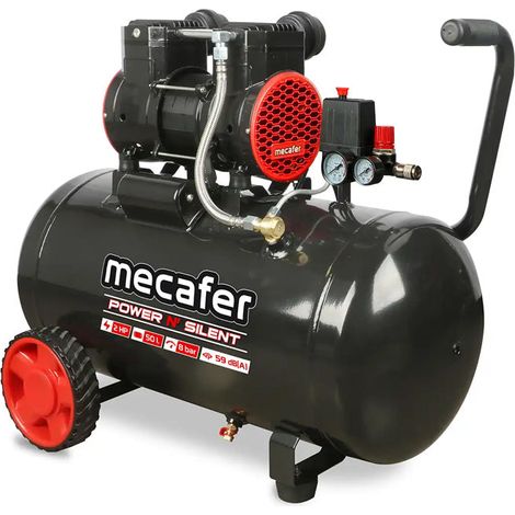 COMPRESSEUR DEBRUITE 50L 2HP POWER SILENT - MECAFER - 425653 (1/4)