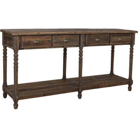 Recibidor de madera marrón 190x50x90.5h cm