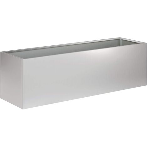 vidaXL Macetero de Jardín Plateado 100 x 30 x 30 cm Acero Galvanizado (1/2)