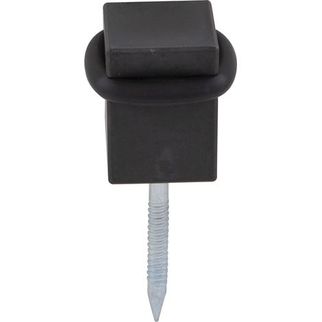 HALCÖ Bodentürpuffer 25 x 25 mm, Stahl verzinkt schwarz passiviert (1/3)