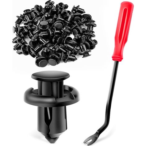 100 clips de remache para guardabarros GRC-45, 91503-SZ3-003, 10 mm, 1 extractor adicional para Honda y Acura (1/5)