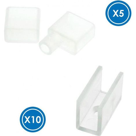 Pack Bouchons et clips pour Cache Néon LM3983 - Ledme - LM3993 (1/2)