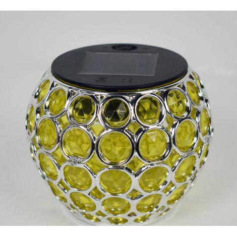 Suspension lumineuse solaire en forme de boule, petite lampe LED d'extérieur, éclairage de jardin (jaune)-AquaForge