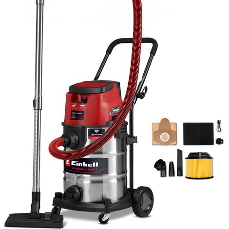 Einhell Professional Aspirateur eaux et poussières sans fil TP-VC 36/30 S Auto-Solo PXC ( 36 V, modes ECO/BOOST, Brushless) Livré sans batterie ni chargeur (1/5)