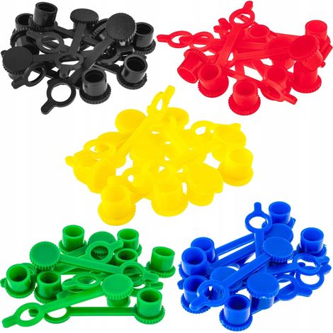 Couvercles de graisseurs pour pistolets graisseurs Falon-Tech 6 mm, 50 pièces, couleurs assorties