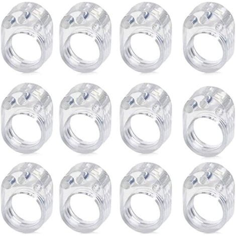 Lot de 12 Butée Poignée de Porte Transparent Stop Porte en PVC Arret de Porte Diamètre 17mm (1/5)
