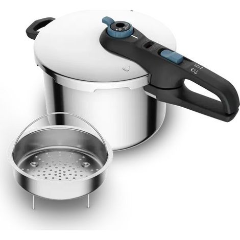 Tefal Secure Trendy autocuiseur 6 litres bleu noir (1/5)