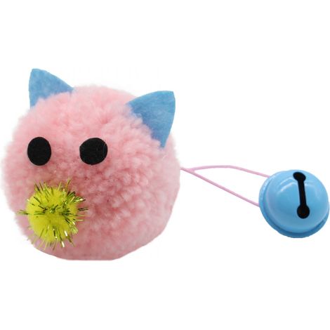 Bubu Pets Giocattolo per gatti Palla di peluche a forma di topo con campanellino 5 cm - Palla di peluche a forma di topo con campanellino 5 cm (1/2)