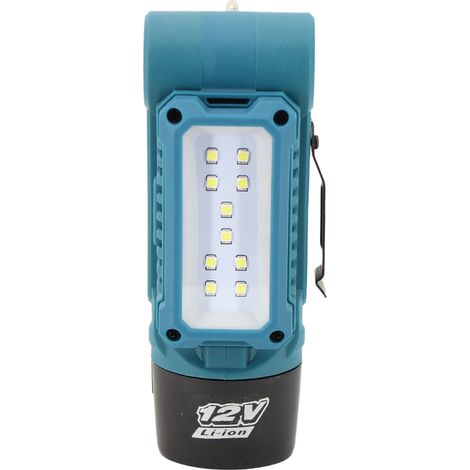 Lampe de travail LED 12 V MAX, pliable à 180°, 2 niveaux de luminosité, indicateur de charge de la batterie, crochet de suspension et dos magnétique, idéale pour la réparation automobile et le camping (1/5)