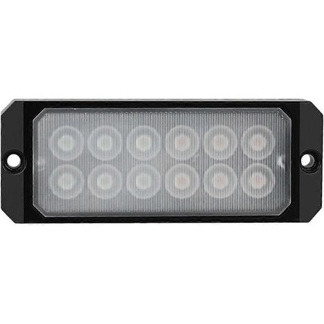 Feu latéral 12-24 V, 12 LED, 36 W, lampe stroboscopique LED épaisse et résistante, feu de signalisation latéral étanche pour remorque, voiture, camion (rouge)-11.8X4.5CM-Red (1/3)