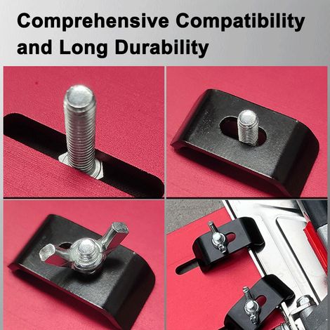Machine de découpe de plaques de marbre et de bakélite avec base en alliage d'aluminium épais de 8 mm, portable, pour le travail du bois. Vis réglables et trous pré-percés pour une installation et un (1/5)