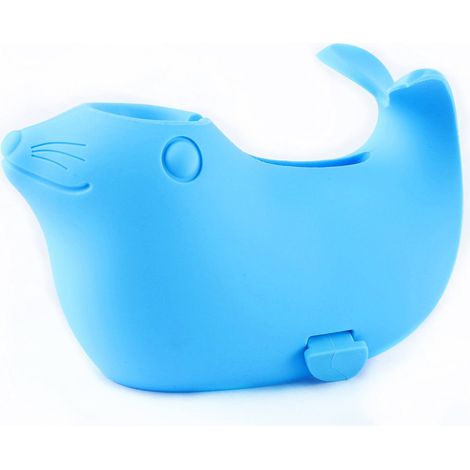 Couvercle de bec de robinet de baignoire en silicone pour la sécurité des bébés, motif poisson. (1/5)